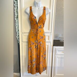 Small Floral Print Sleeveless Pants Romper Jumpsuit Loose Flowy‎ Stretchy